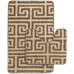 Velosso Luxe Latte Bath Mat Set - Brown - Wilko - thumbnail 1