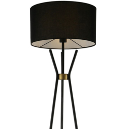 Camden Floor Lamp with Shelf - Black and Gold - Wilko - thumbnail 7