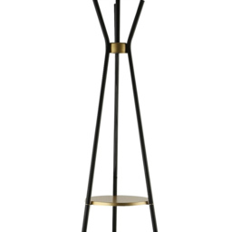 Camden Floor Lamp with Shelf - Black and Gold - Wilko - thumbnail 5