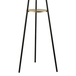Camden Floor Lamp with Shelf - Black and Gold - Wilko - thumbnail 6