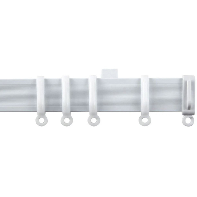 New Edge Blinds 100cm Straight PVC White Curtain Track - Wilko - image 1