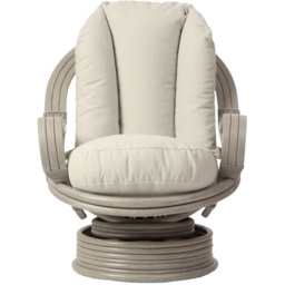 Desser Furniture Bali Grey Natural Rattan Alba Dusk Swivel Rocking Chair - Size: Single - Wilko - thumbnail 4