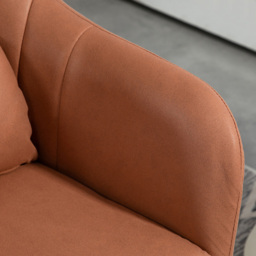 Portland Dark Brown Swivel Tub Chair - Size: Single - Wilko - thumbnail 5