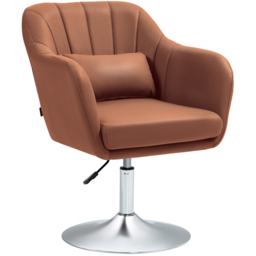 Portland Dark Brown Swivel Tub Chair - Size: Single - Wilko - thumbnail 4