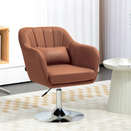 Portland Dark Brown Swivel Tub Chair - Size: Single - Wilko - thumbnail 6