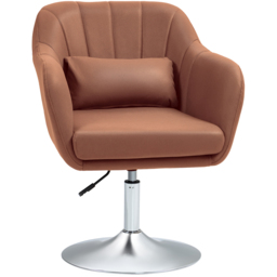 Portland Dark Brown Swivel Tub Chair - Size: Single - Wilko - thumbnail 3