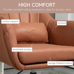 Portland Dark Brown Swivel Tub Chair - Size: Single - Wilko - thumbnail 7