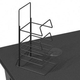 vidaXL K-Shaped Leg Gaming Desk with Headphone Holder Black 110cm - Size: 75 x 110 x 60cm - Wilko - thumbnail 6