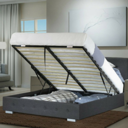 Home Treats Small Double Grey Ottoman Storage Bed - Wilko - thumbnail 5