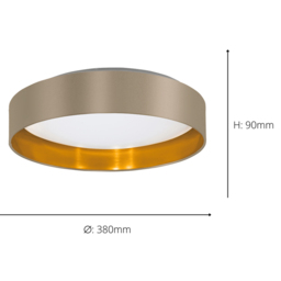 EGLO Maserlo Cappuccino Ceiling Light - Size: 9 x 38 x 9cm - White - Wilko - thumbnail 5