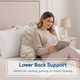 Velosso Cream Chunky Popcorn Back Pillow 65 x 55cm - Size: 65 x 55 x 1cm - Wilko - thumbnail 4
