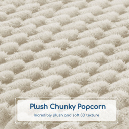 Velosso Cream Chunky Popcorn Back Pillow 65 x 55cm - Size: 65 x 55 x 1cm - Wilko - thumbnail 5