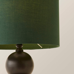 ValueLights Anthony Green Drum Shade Candlestick LED Table Lamp with Bulb - Size: 32 x 25 x 25cm - Brown - Wilko - thumbnail 6