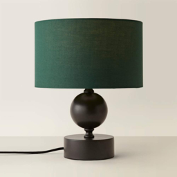 ValueLights Anthony Green Drum Shade Candlestick LED Table Lamp with Bulb - Size: 32 x 25 x 25cm - Brown - Wilko - thumbnail 5
