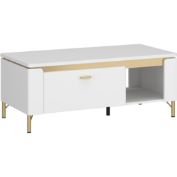Furniture To Go Lazio Single Drawer Alpine White Coffee Table - Wilko - thumbnail 3