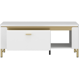 Furniture To Go Lazio Single Drawer Alpine White Coffee Table - Wilko - thumbnail 4