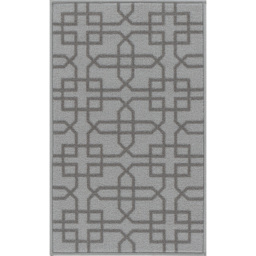 Desire Rugs Havana Silver Cubed Trellis Anti Slip Door Mat 90 x 57cm - Size: 57 x 90cm - Wilko