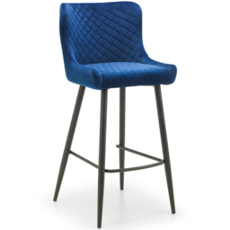 Julian Bowen Brooklyn 2 Seater Bar Dining Set Dark Oak and Blue - Brown - Wilko - thumbnail 3