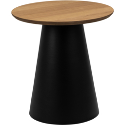Florence Soli Round Black and Oak Coffee Table - Size: 48 x 45 x 45cm - Multi - Furniture To Go - Wilko - thumbnail 3