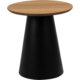 Florence Soli Round Black and Oak Coffee Table - Size: 48 x 45 x 45cm - Multi - Furniture To Go - Wilko - thumbnail 4