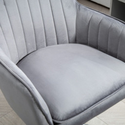 Portland Grey Swivel Office Chair with Adjustable Height - Size: 86 x 58 x 57cm - Wilko - thumbnail 4