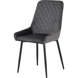 Seconique Quebec Medium Oak Effect Straight Edge 4 Seater Avery Dining Set Grey - Wilko - thumbnail 6