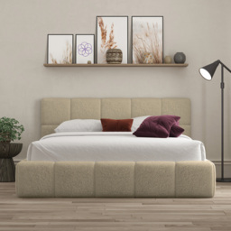 DS Living Ovella King Size Latte Cubed Ottoman Bed - Brown - Wilko - thumbnail 5
