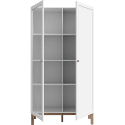 Florence Wensley 2 Door Light Grey and Oak Glass Display Cabinet - Size: 184.6 x 99.9 x 41.7cm - Multi - Furniture To Go - Wilko - thumbnail 6