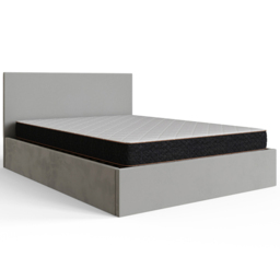 GFW King Size Charcoal Grey Velvet End Lift Ottoman Bed with Memory Pocket Spring Mattress - Wilko - thumbnail 5