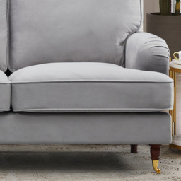 Woodbury 3 Seater Grey Velvet Sofa - Artemis Home - Wilko - thumbnail 4