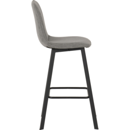 Seconique Quebec Grey Faux Leather Bar Stool Set of 2 - Wilko - thumbnail 6