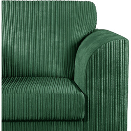 Luxor Single Seater Green Jumbo Cord Armchair - Wilko - thumbnail 5