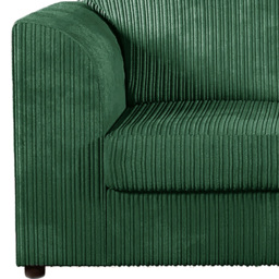 Luxor Single Seater Green Jumbo Cord Armchair - Wilko - thumbnail 4