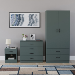 VIDA DESIGNS Riano Green 3 Piece Bedroom Furniture Set - Jasper Green - Wilko - thumbnail 3