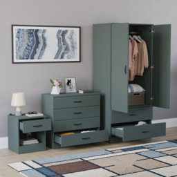 VIDA DESIGNS Riano Green 3 Piece Bedroom Furniture Set - Jasper Green - Wilko - thumbnail 6