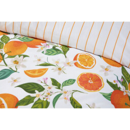 Seville Duvet Cover and Pillowcase Set - Orange/Double - Wilko - thumbnail 5