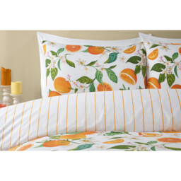 Seville Duvet Cover and Pillowcase Set - Orange/Double - Wilko - thumbnail 4
