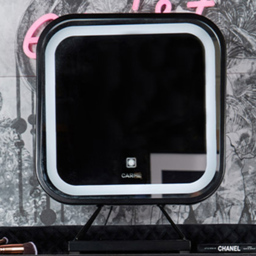 CARME Home Monaco Black Square LED Touch Sensor Vanity Mirror - Size: 17 x 56.5 x 47cm - Wilko - thumbnail 3