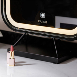 CARME Home Monaco Black Square LED Touch Sensor Vanity Mirror - Size: 17 x 56.5 x 47cm - Wilko - thumbnail 4