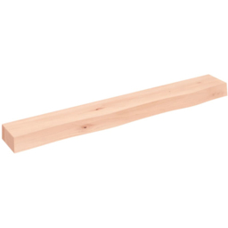 vidaXL 80cm Natural Brown Floating Wall Shelf - Size: 6 x 80 x 10cm - Wilko