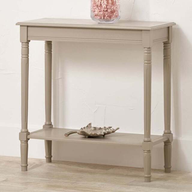 Pacific Lifestyle Heritage Single Shelf Putty Pine Wood Console Table - Size: 80 x 80 x 36cm - Cream - Wilko - image 1