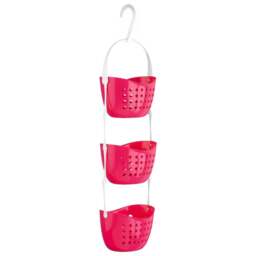 Premier Housewares 3 Tier Hot Pink Shower Caddy - Size: 23 x 17 x 83cm - Wilko