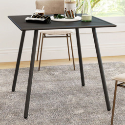 Outsunny 4 Seater Slate Top Steel Garden Dining Table Black - Wilko - thumbnail 1