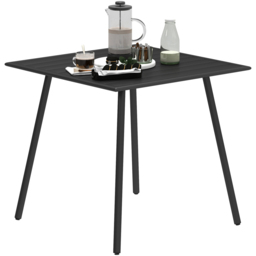 Outsunny 4 Seater Slate Top Steel Garden Dining Table Black - Wilko - thumbnail 3