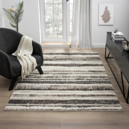 Desire Rugs Eleanor Mocha Striped Embossed Rug 80 x 150cm - Size: 150 x 80 x 2cm - Brown - Wilko - thumbnail 6