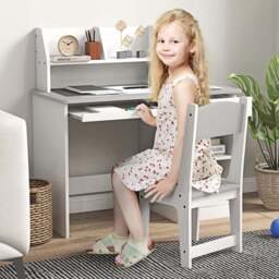 Tommy Toys Grey Kids Desk and Chair Set - Wilko - thumbnail 1