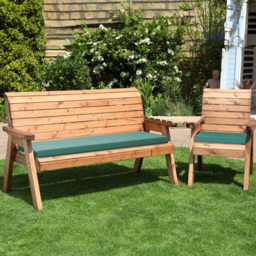 Charles Taylor 4 Seater Angled Companion Seat with Green Cushions - Wilko - thumbnail 1
