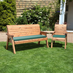 Charles Taylor 4 Seater Angled Companion Seat with Green Cushions - Wilko - thumbnail 3