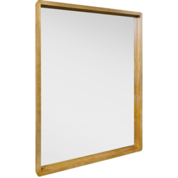 The Naturalis Solid Oak Framed Overmantle Wall Mirror 102 x 80cm - Cream - MirrorOutlet - Wilko - thumbnail 4
