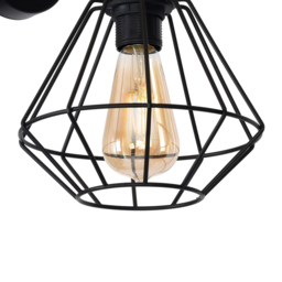 Milagro Colin Black Wall Lamp 230V - Size: 28 x 20 x 3cm - Wilko - thumbnail 4